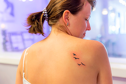 Tattoo can trigger some conditions, such as psoriasis or eczema, to appear in or around the tattoo.