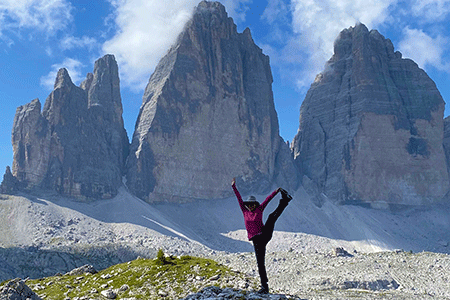 Ava T. Shamban, MD, FAAD, participating in Skin Cancer, Take a Hike! in the Dolomites.