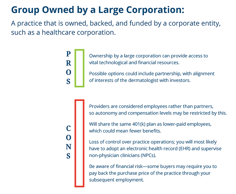 Pros and cons of selling to a corporation