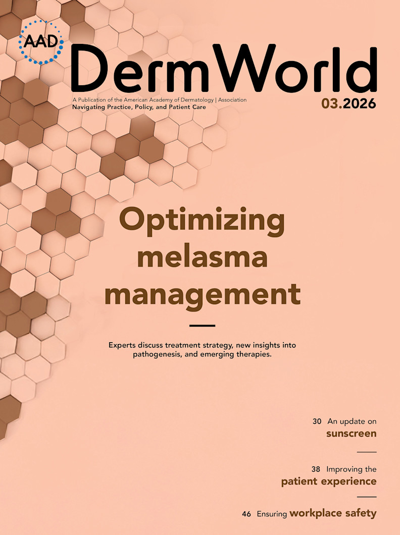 DermWorld March 2026 cover.