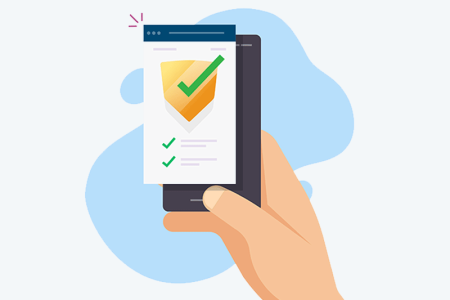 Mobile verification checklist illustration