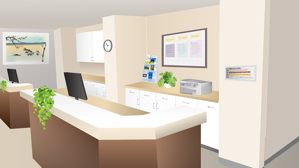 Illustration for nurse station, office optimization