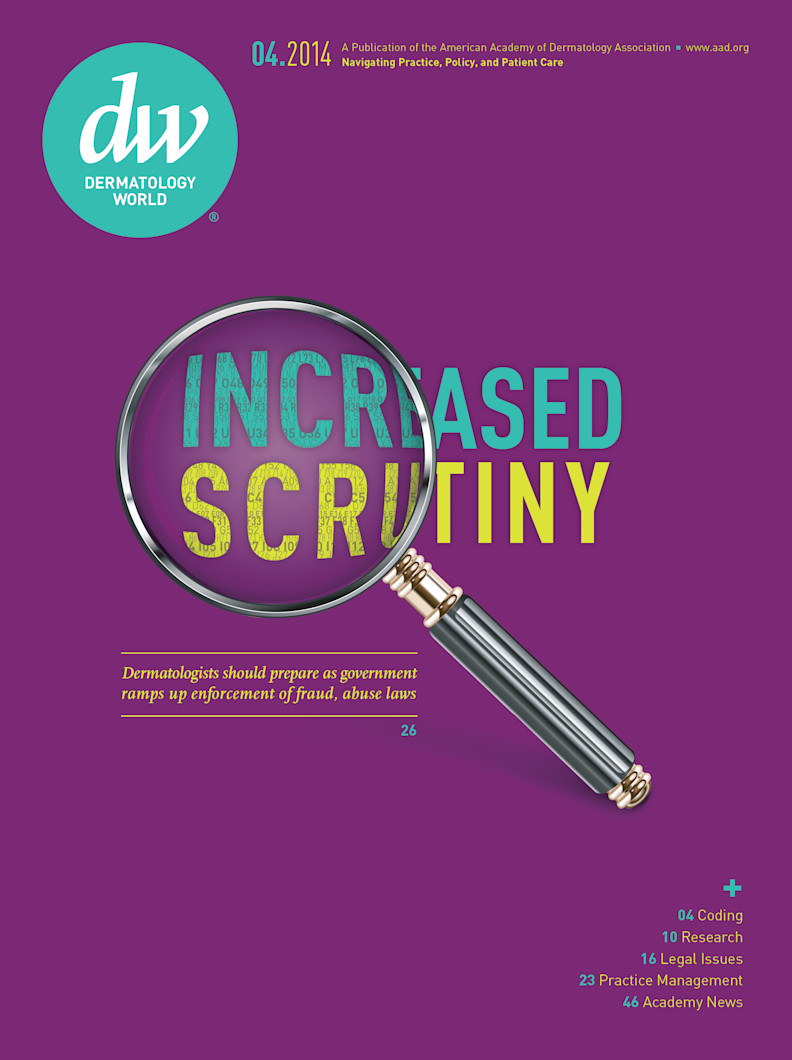 Dermatology World cover April 2014