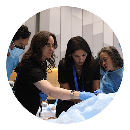 Members participating in the American Academy of Dermatology's gold-standard education. 