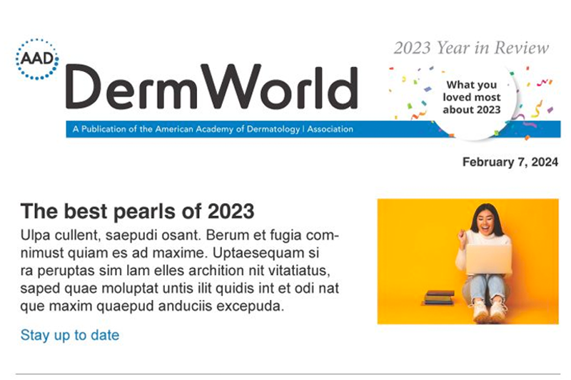 DermWorld Year in Review eNewsletter 