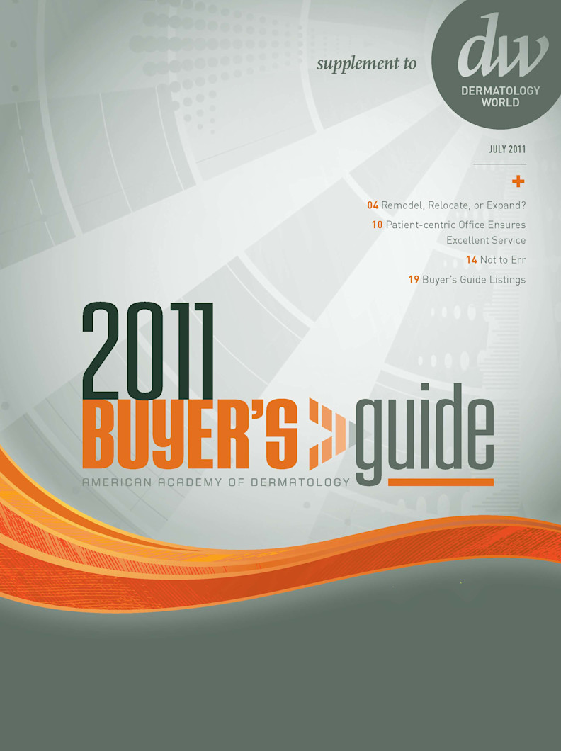 Dermatology World cover Buyer's Guide 2011