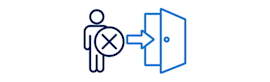 Icon depicting terminating access 