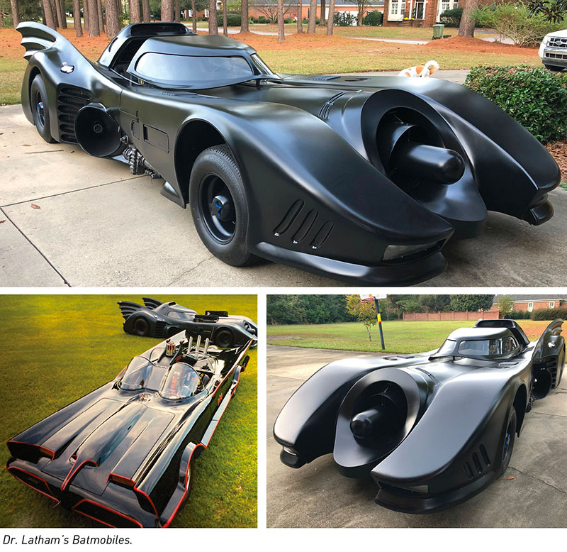 Image of Dr. Latham's batman vehicles