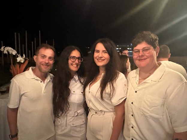 From left to right, Matt, Andrea, Deborah, and Christina, the children of Dr. Heymann and partners