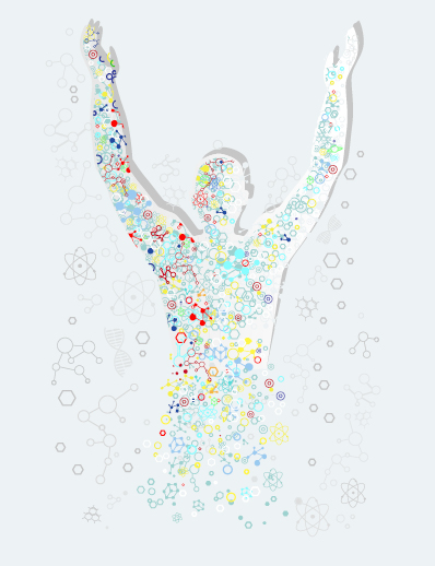 Dermatology World abstract illustration of human body