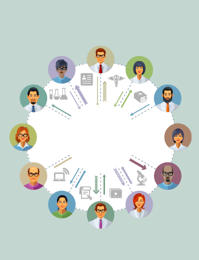 Dermatology World abstract illustration of social media