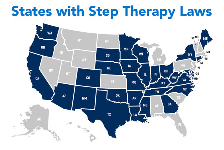 Step therapy legislation map