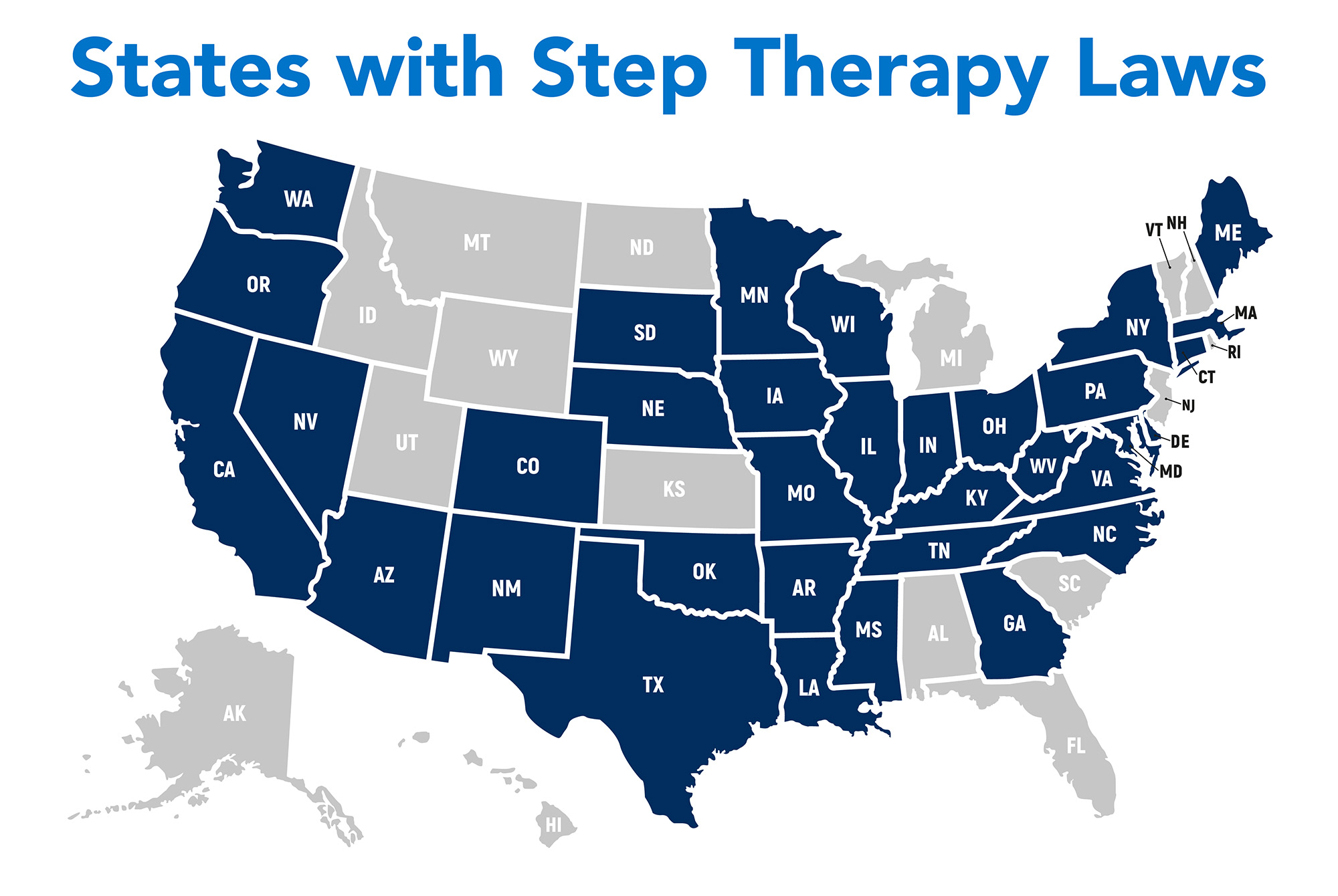 Step therapy legislation map