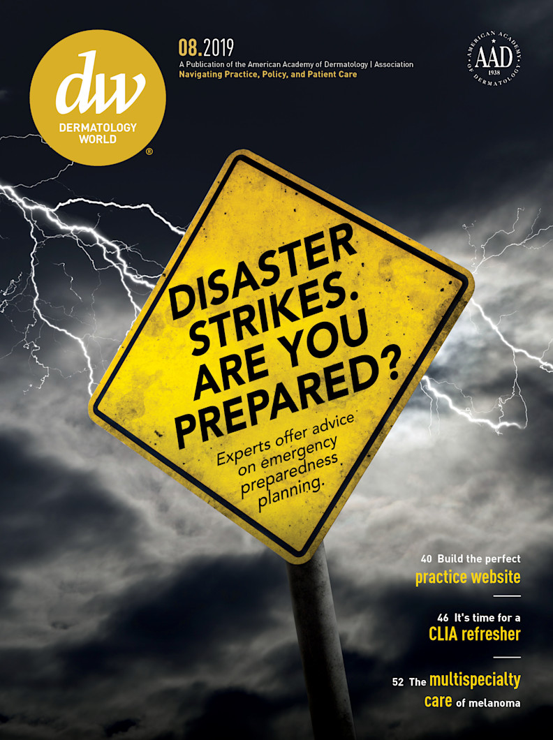 Dermatology World cover August 2019