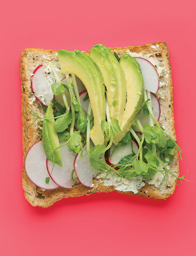 Dermatology World abstract illustration of avocado toast