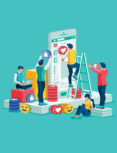 Dermatology World abstract illustration of digital marketing