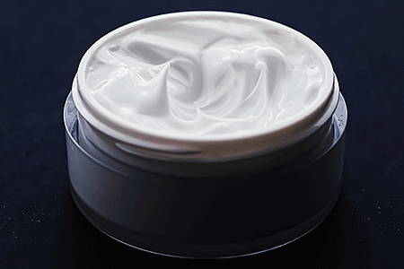 Jar of retinoid cream