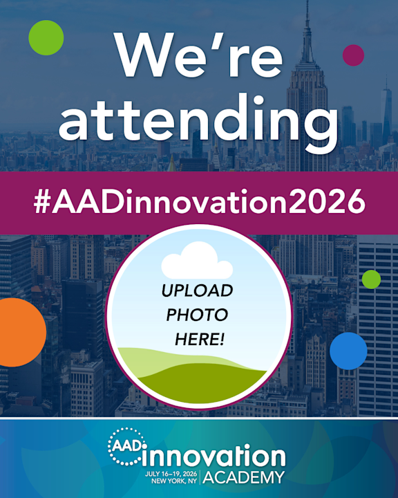 2026 AAD Innovation Academy Social Media - We're attending - Facebook and Instagram post graphic