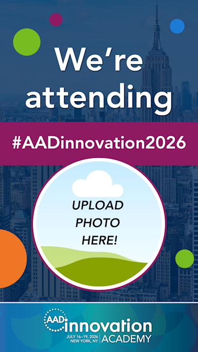 2026 AAD Innovation Academy Social Media - We're attending - Instagram story graphic
