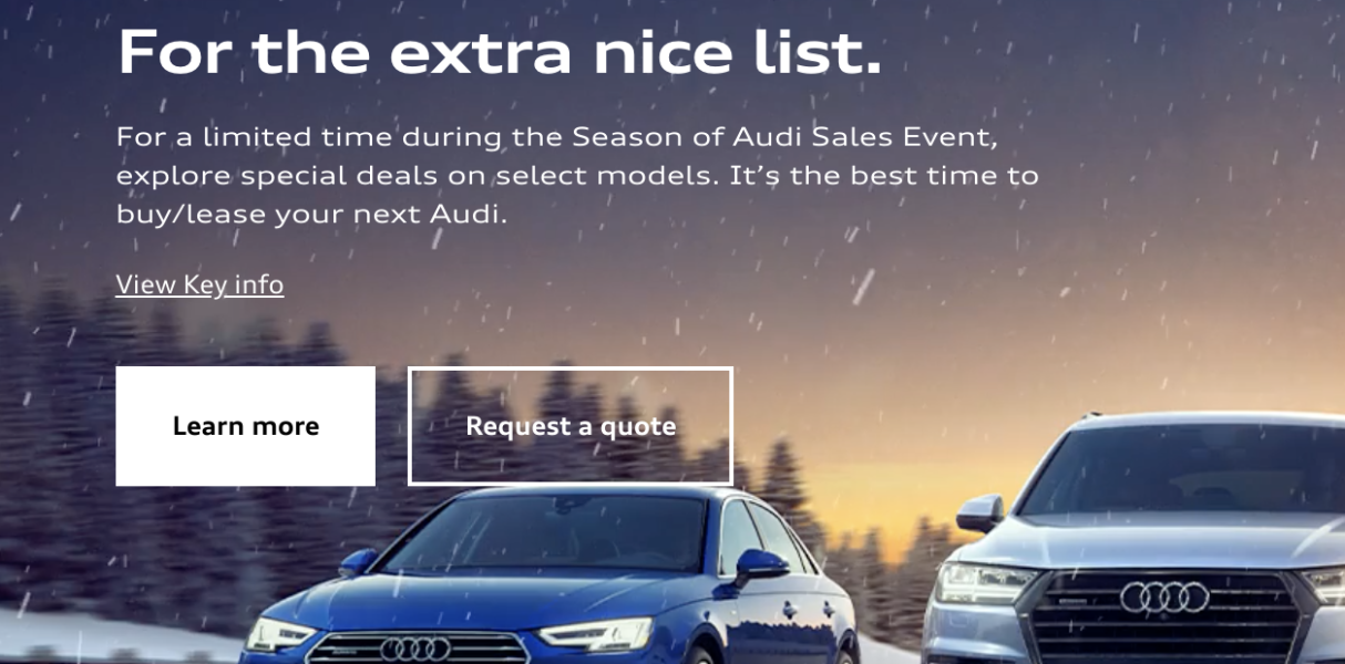 Screenshot from audiusa.com