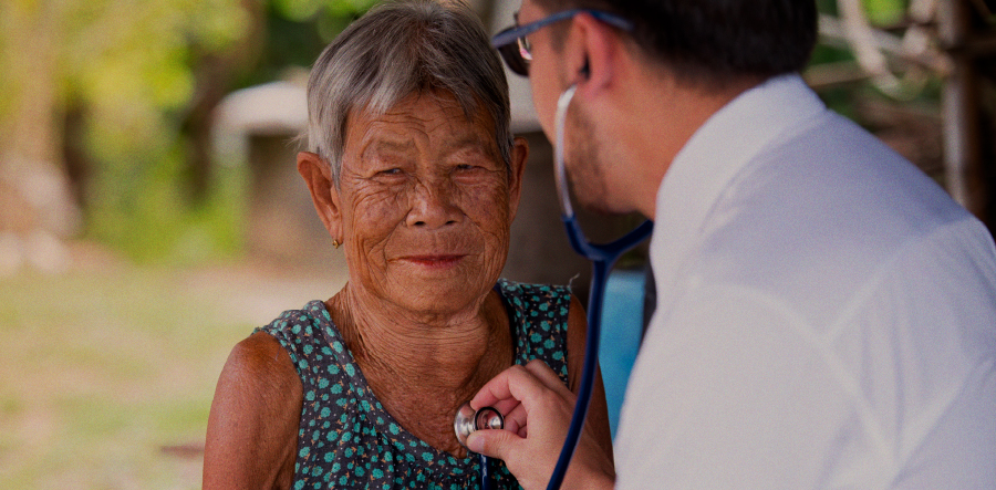 Doctor checking patient