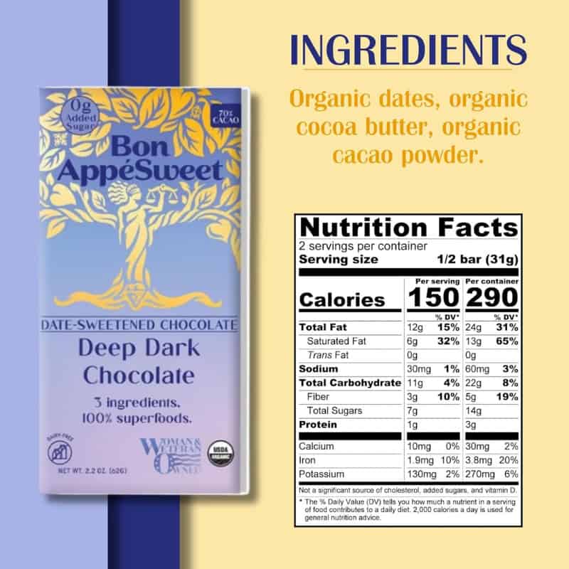 Bon AppeSweet Deep Dark Chocolate | Martindale's Natural Market