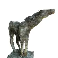 Pferd, Gips, 2020, 25x30 cm