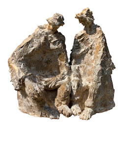 Im Dialog, 2019, 15x20 cm, Gips