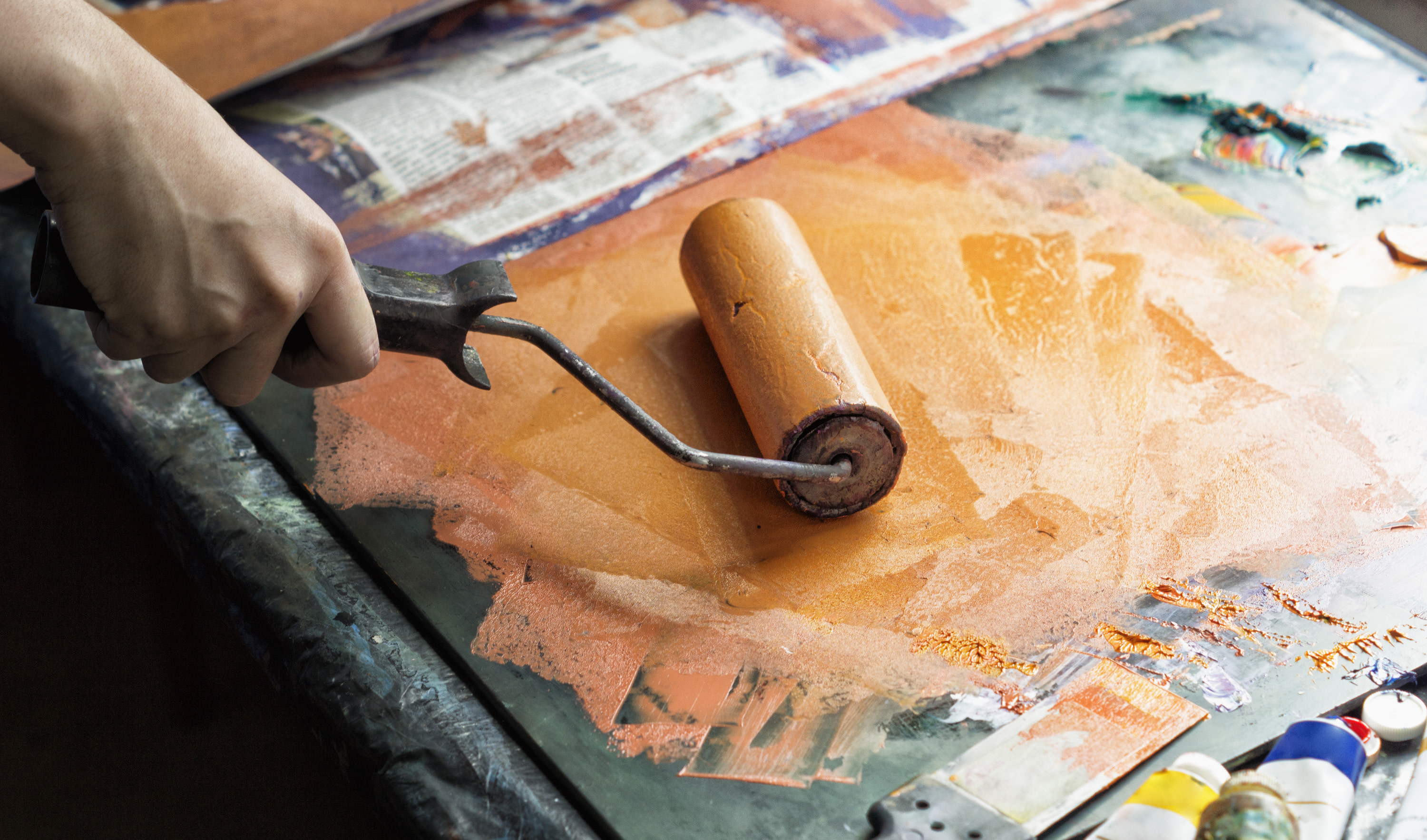 Die verschiedenen Drucktechniken der Künstlerin Moni Stein