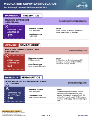 MCT2D Medication Copay Savings Card Programs Reference Guide