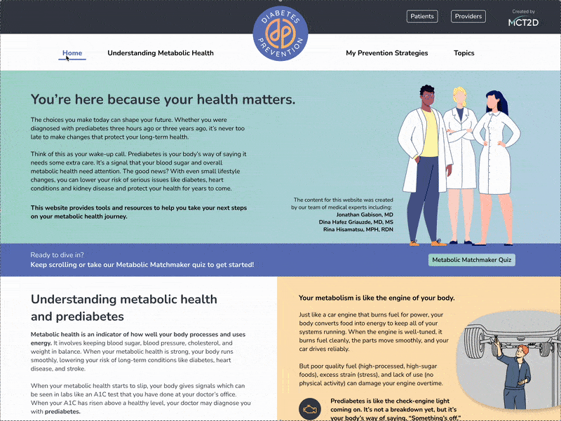 Prediabetes app preview