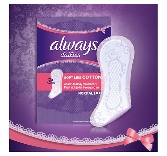 01 - Always Dailies Soft Like Cotton Panty Liners Vaginal Discharge