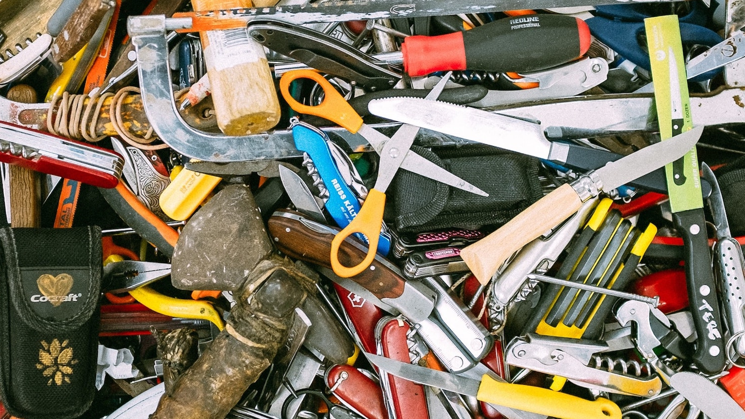 a stash of tools