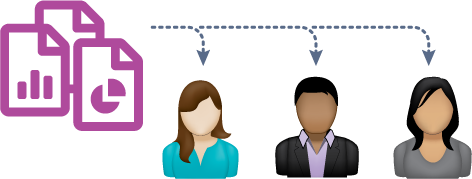 graphs with arrows pointing at different people