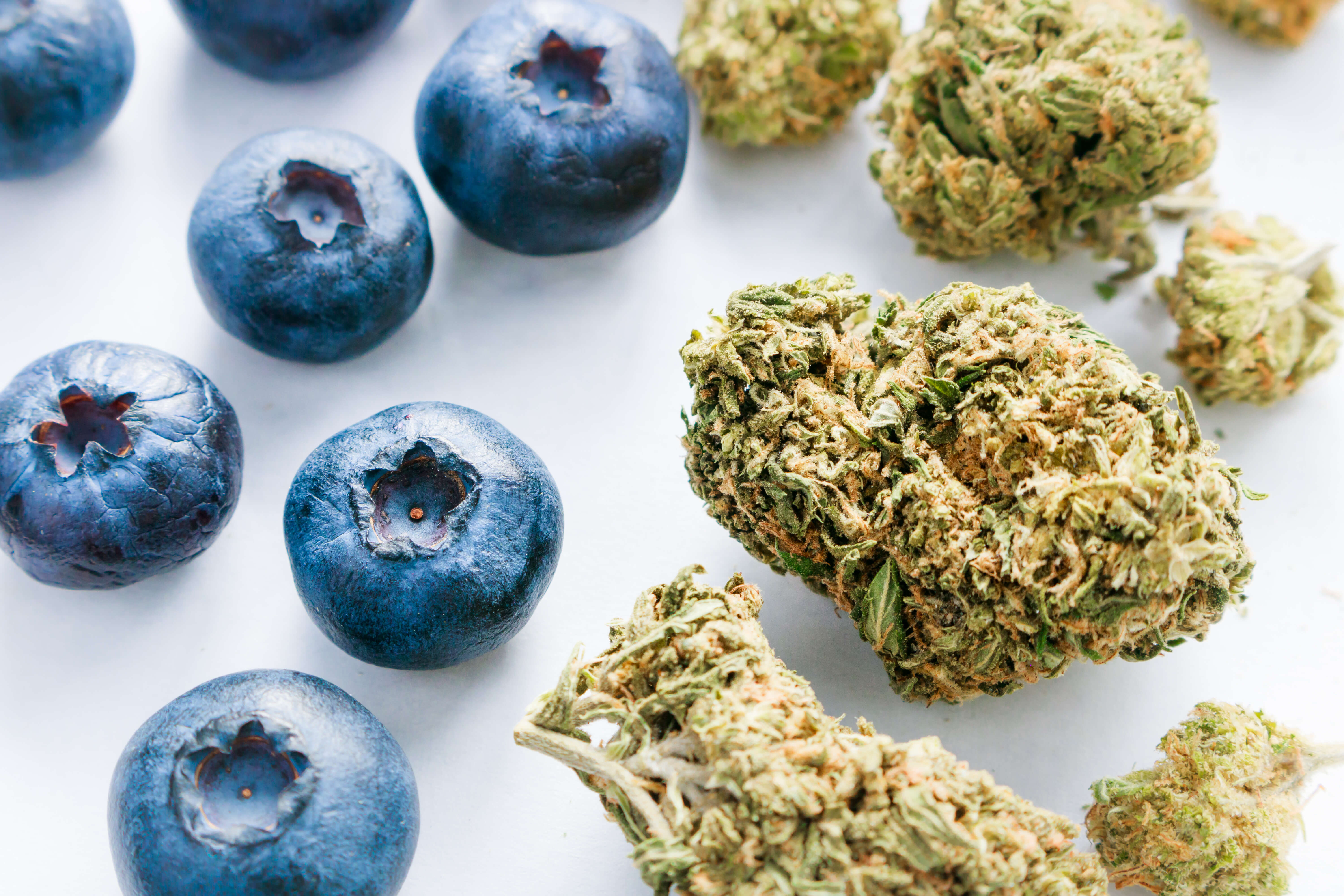 Terpenes: A Comprehensive Guide 2 Cannabis terpenes and blueberries on a table.