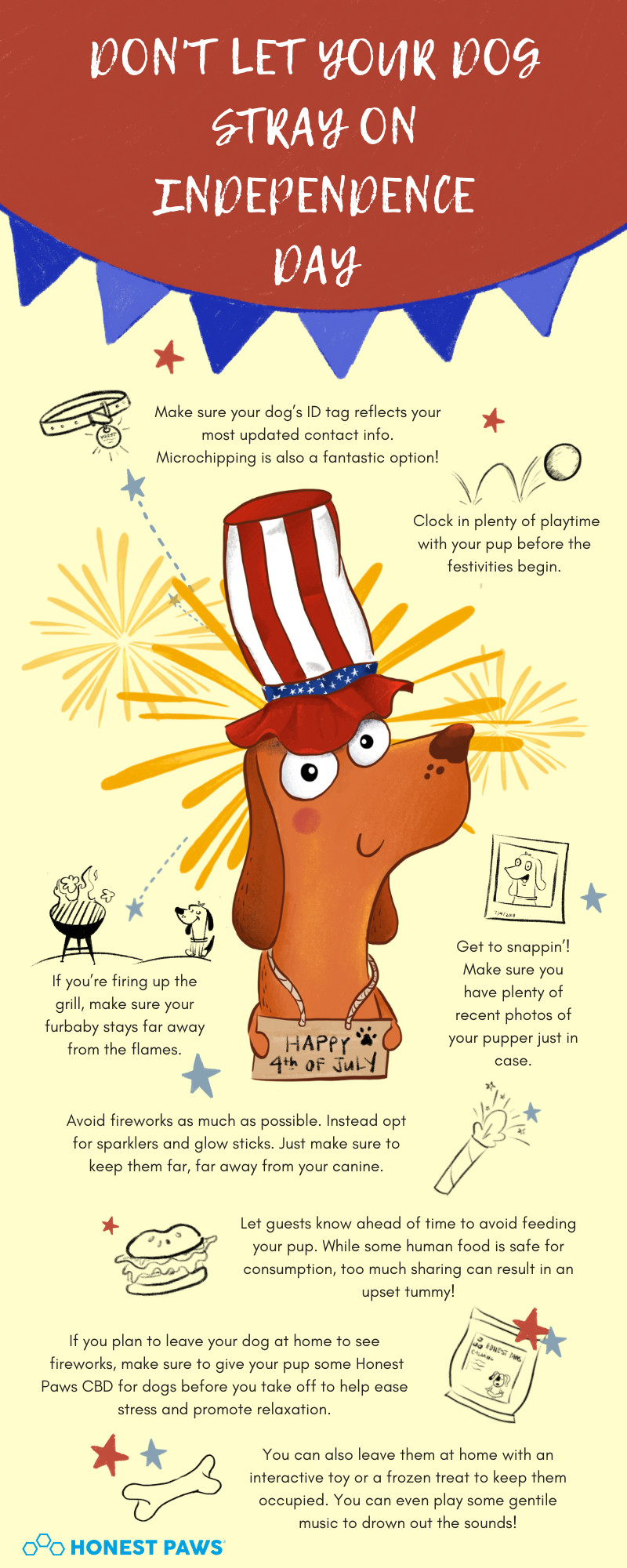 Dogs and Fireworks: A Recipe for Disaster 6 dogs and fireworks infographic