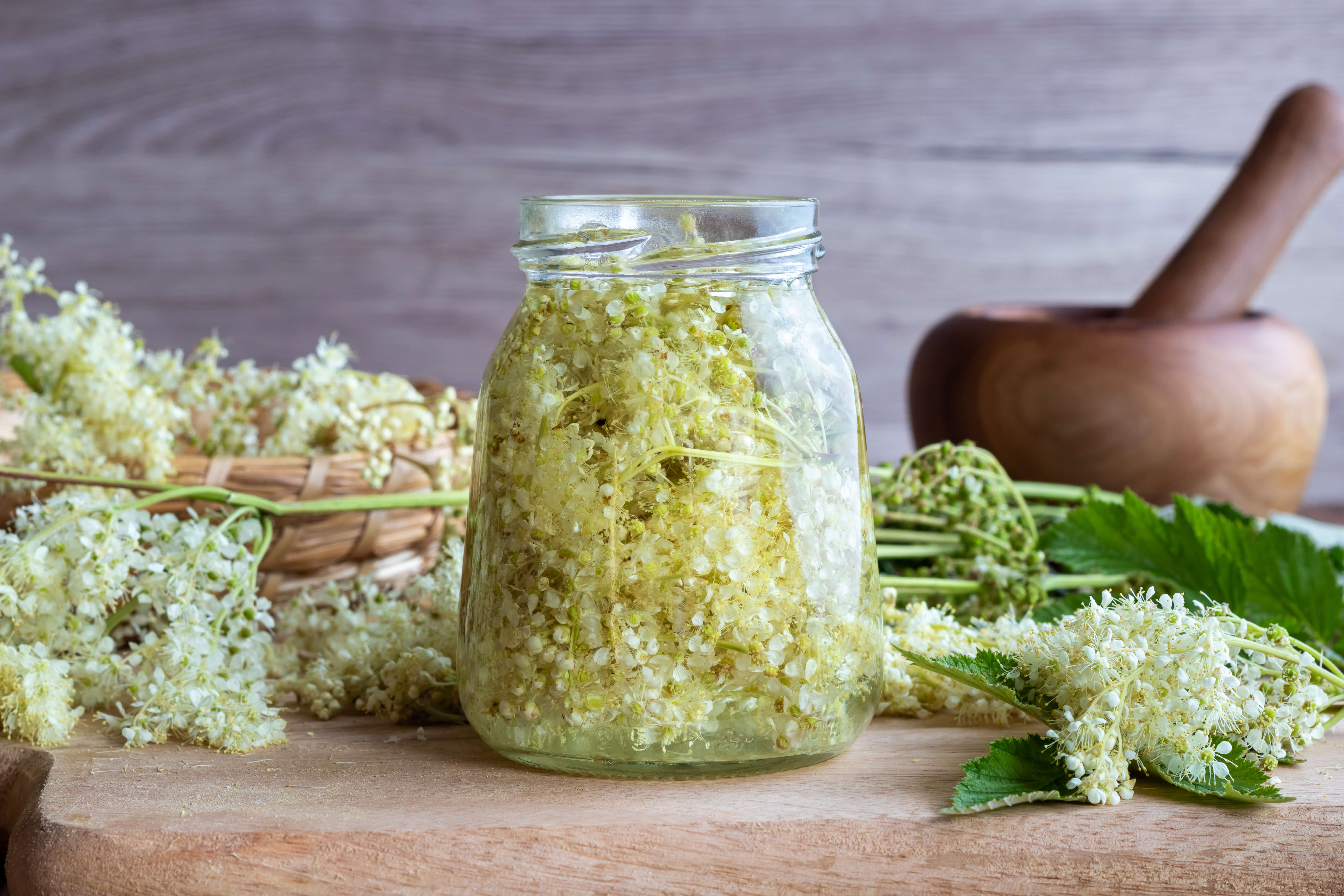 Natural Anti-Inflammatory Agents: Our Top 12 Choices for Dogs 6 A jar of meadowsweet, to be used for its anti-inflammatory properties.