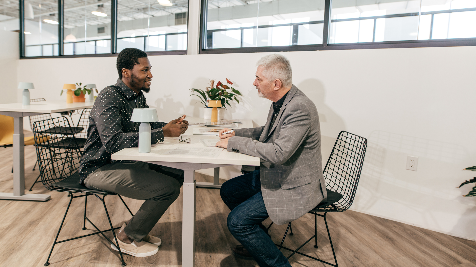 Two men in job interview