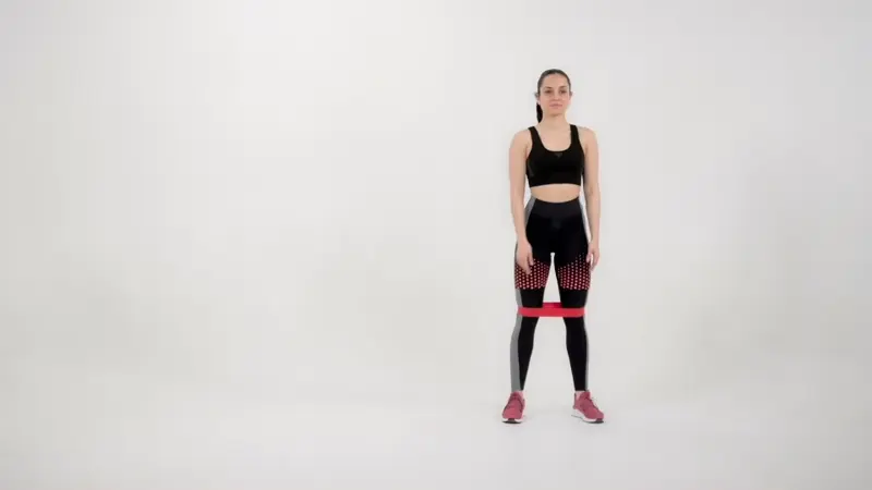 Banded Lateral Walks Leg Exercises for Bad Knees
