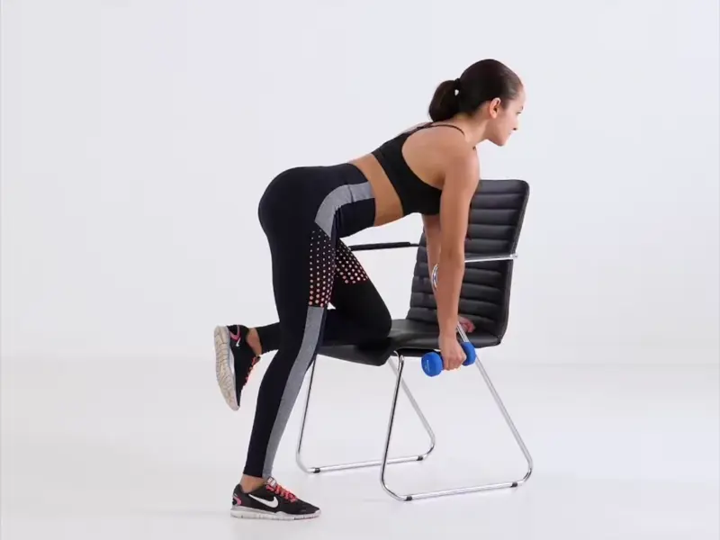 Single Arm Dumbbell Row . Resistance Training for Women Over60