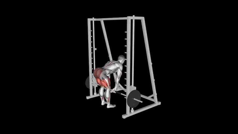 Smith Machine Deadlift . Weight Loss Gym Routine for Beginners 
