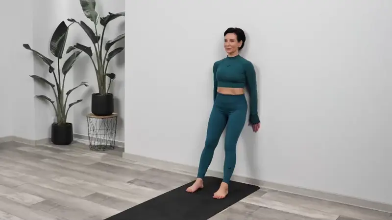 Wall Sliding . Knee Exercises for Seniors