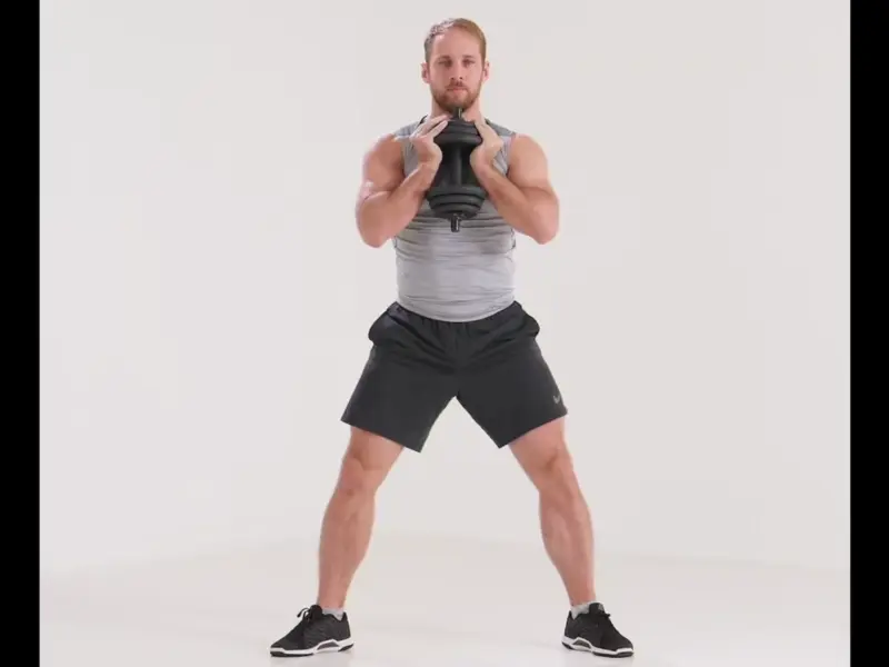 Goblet squat Leg Workout with Lower Back Pain . 5 Safe Exercises 