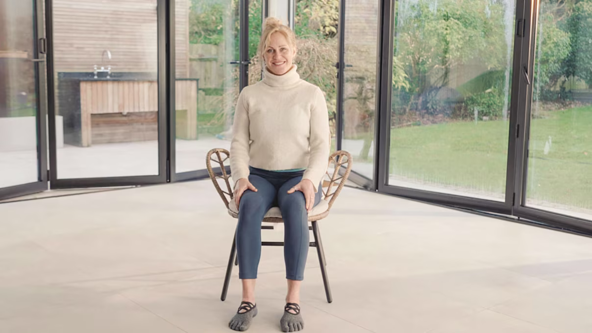 7-Minute Chair Yoga for Back Pain Relief & Improved Posture
