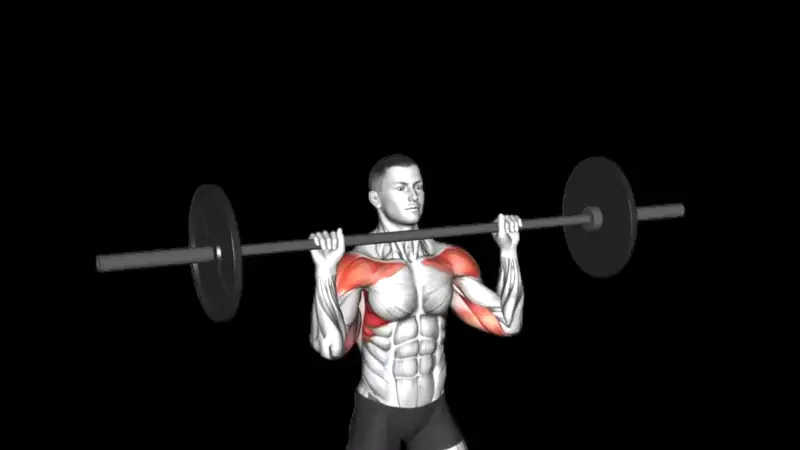 Standing shoulder press v-taper