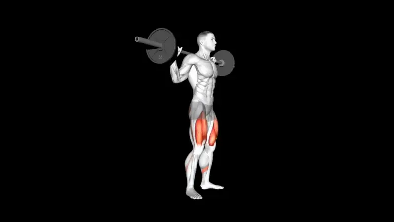 Barbell squat . Weight Loss Gym Routine for Beginners