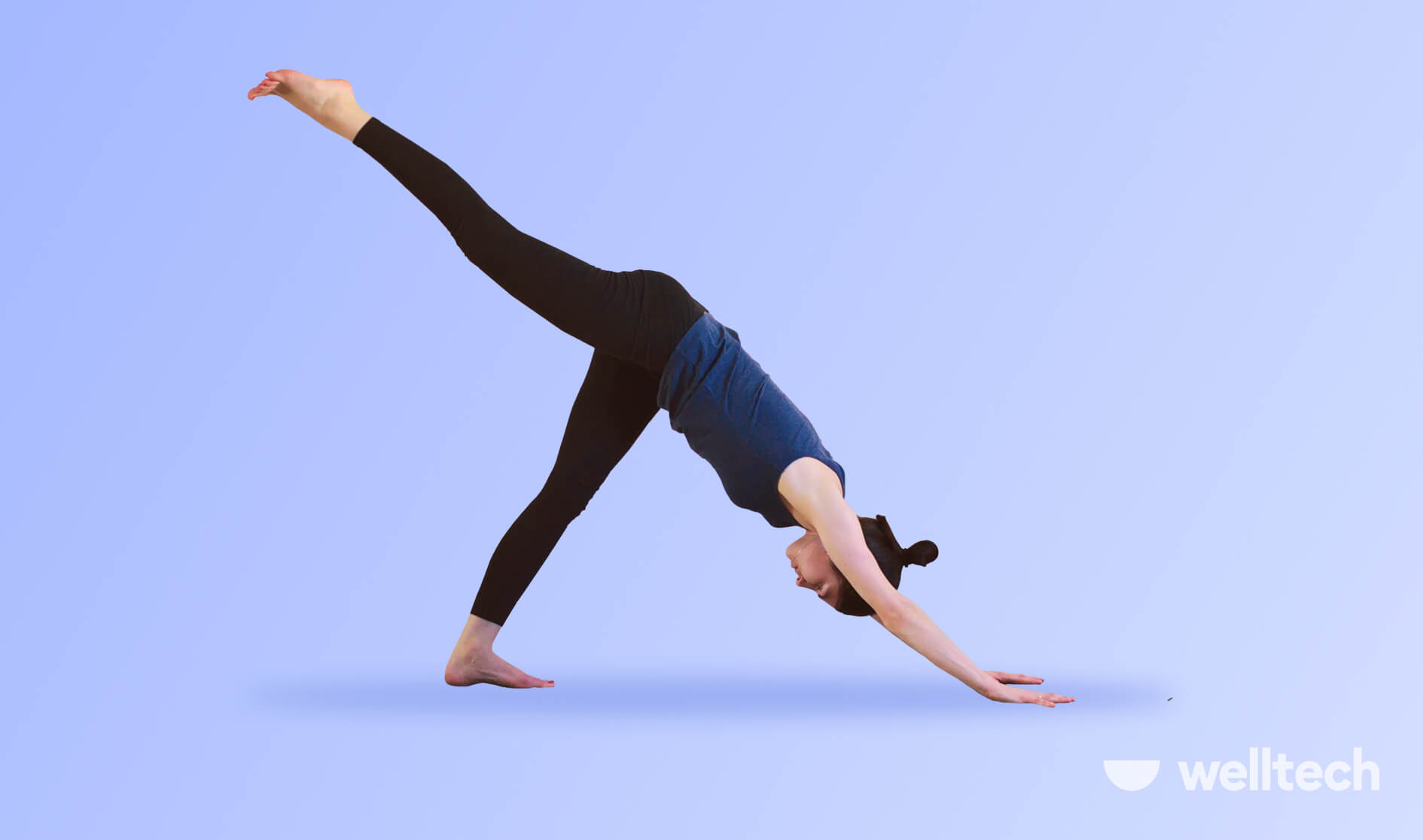 Three-legged downward dog 