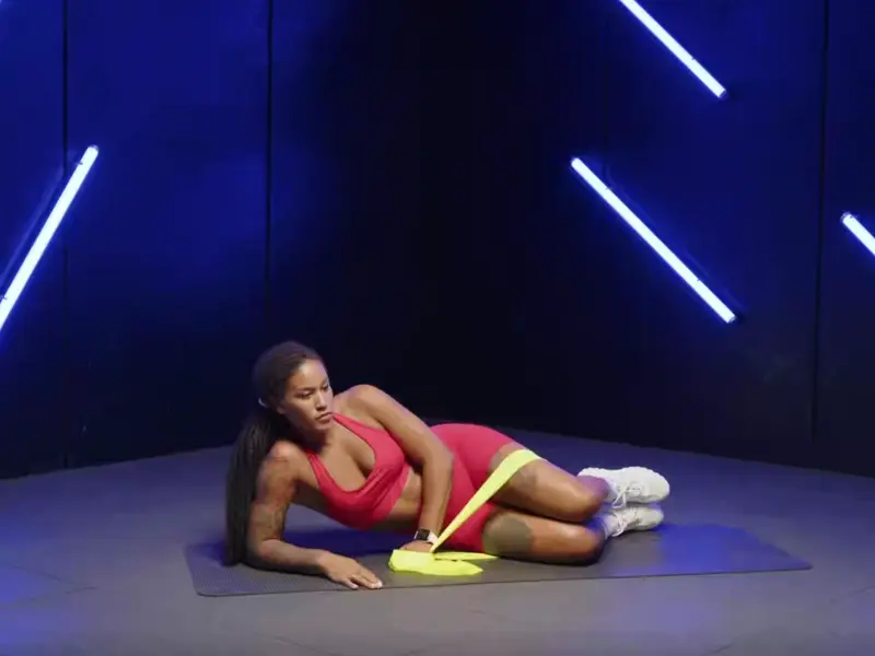 Banded Clams Glute exercises for people with lower back pain