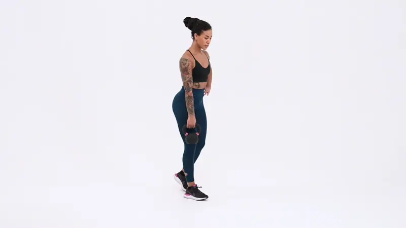 Kettlebell Staggered Romanian Deadlift . Best glute exrcises for bad knees
