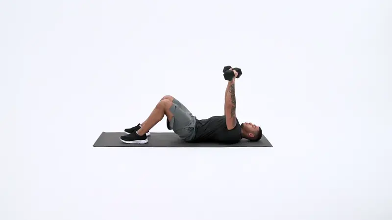 Dumbbell Floor Press . Strength Exercises That Result in Weight Loss